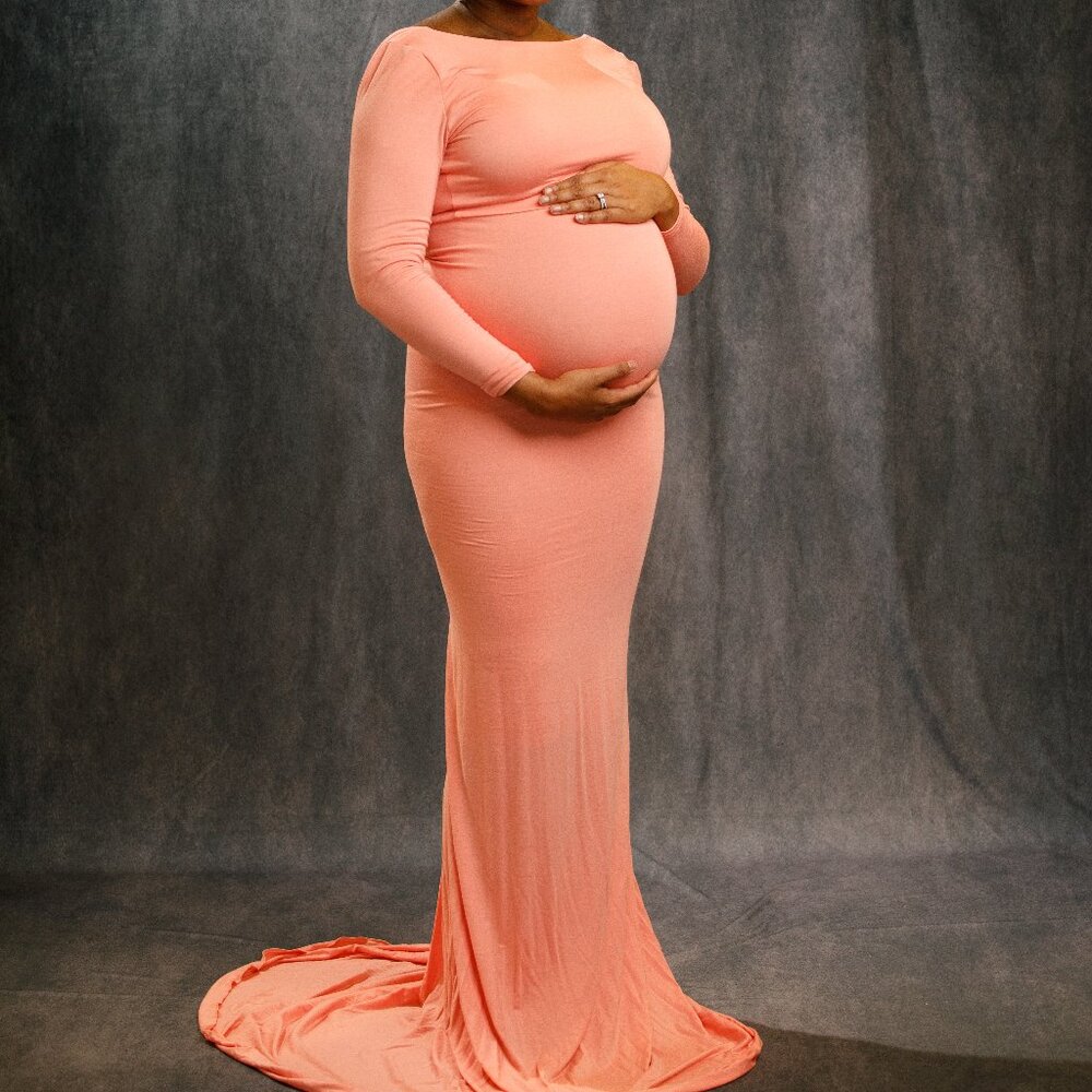 New Sew Trendy "Krysten" Gown in Peach | Size MEDIUM